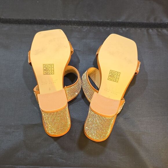 BRAND NEW NICOLE MILLER NEW YORK RHINESTONE EMBELLISHMENTS OPEN-TOE SANDAL G1 - Picture 12 of 16